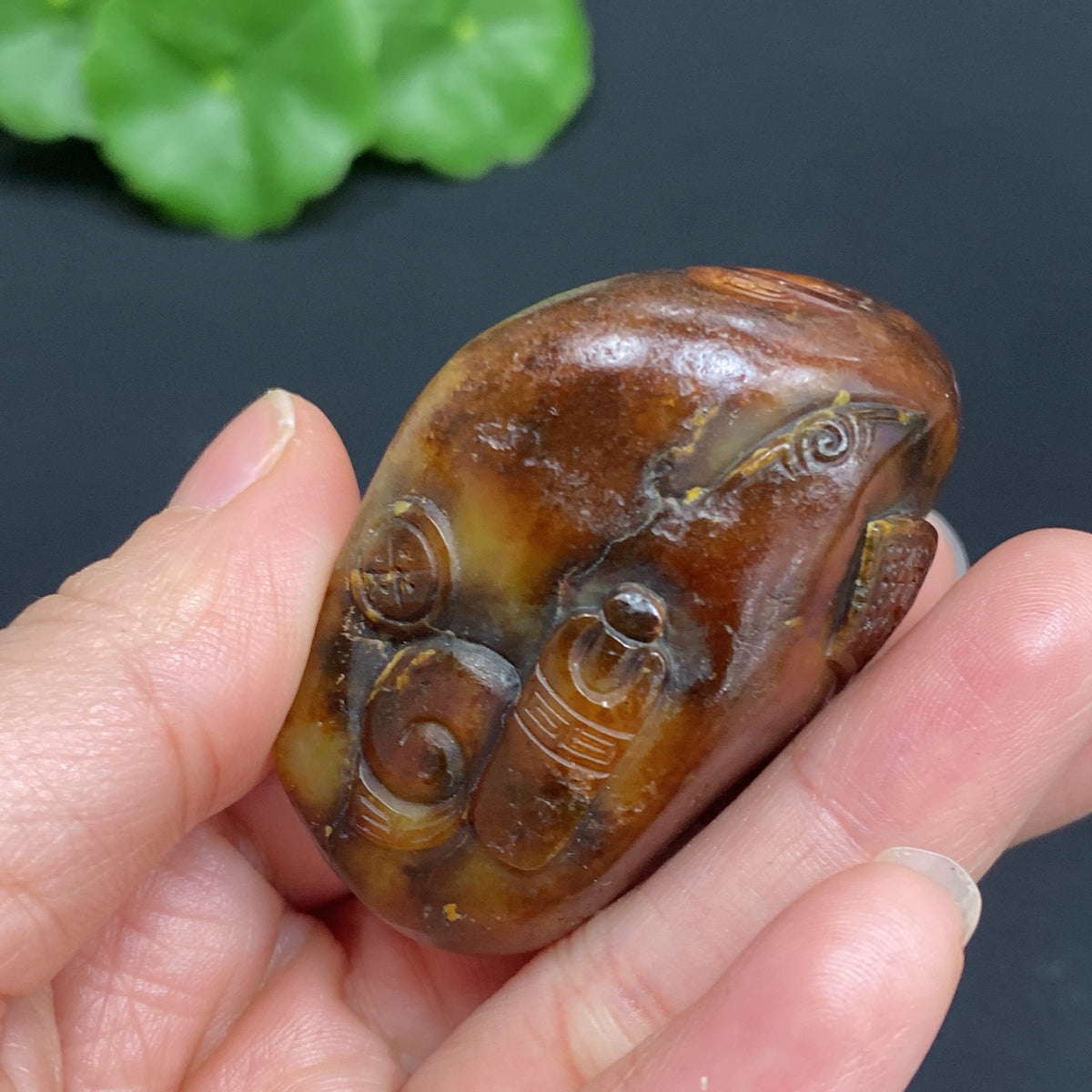 Hetian Jade Pendant featuring the God of Wealth, weighs approx. 62.2g, includes natural mineral components, crafted by HUILIU HQ.