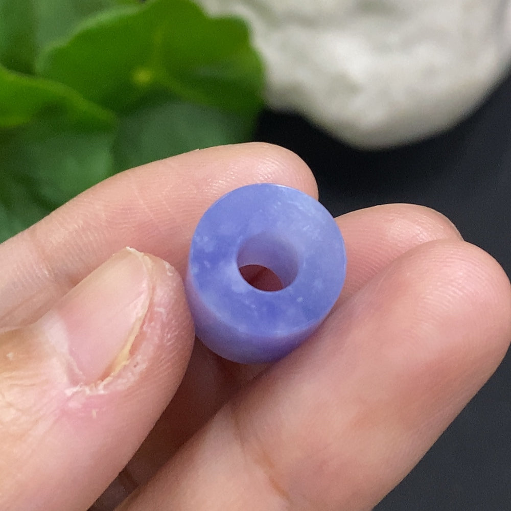 HUILIU HQ jadeite barrel beads, approx. 12.4mm, natural green jade, smooth cylindrical shape, lightweight for jewelry making