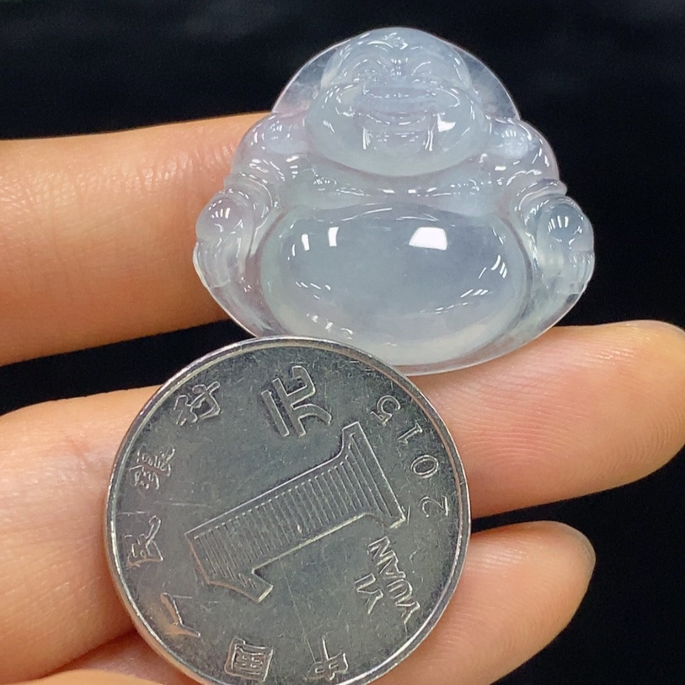 Huiliu HQ Jadeite Buddha pendant crafted from green jade, featuring intricate Buddha design, certified Huiliu jewelry.