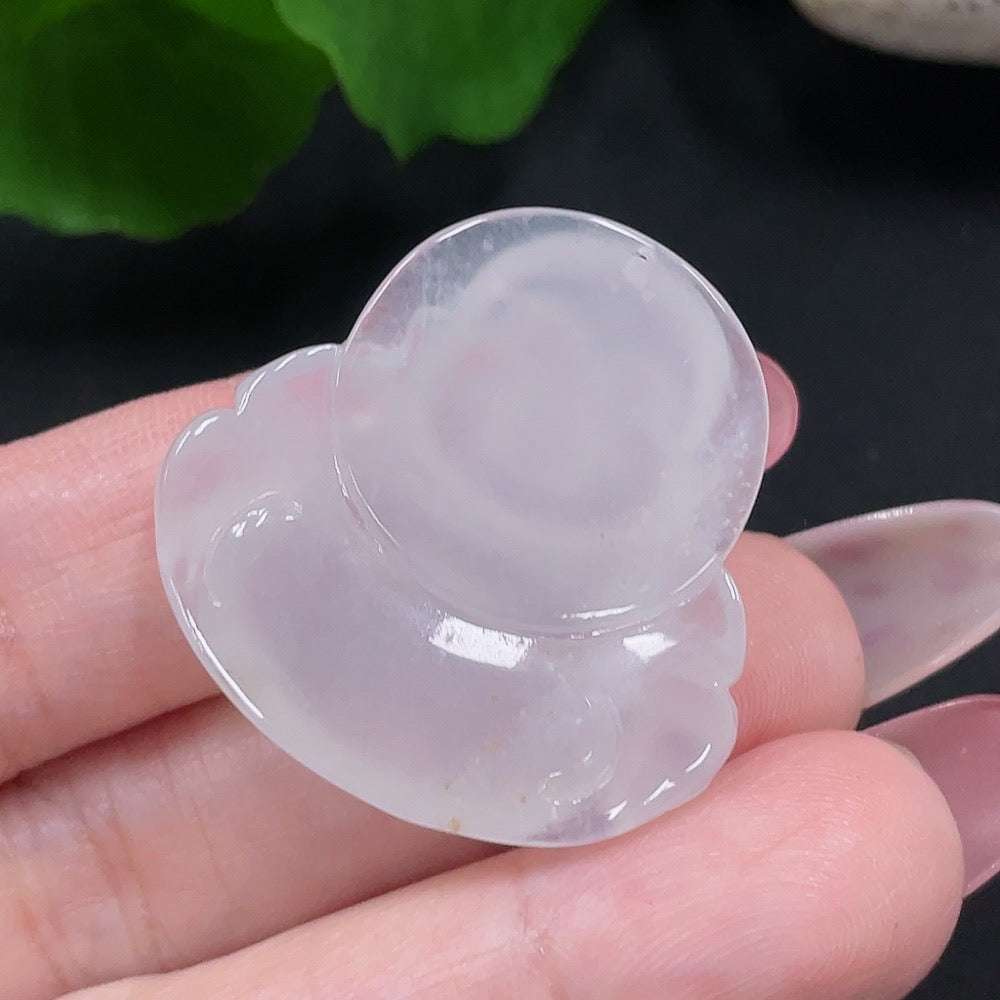 Jadeite Buddha pendant from HUILIU HQ, crafted from jade with an approximate weight of 11.35g, showcasing intricate Buddhist design.