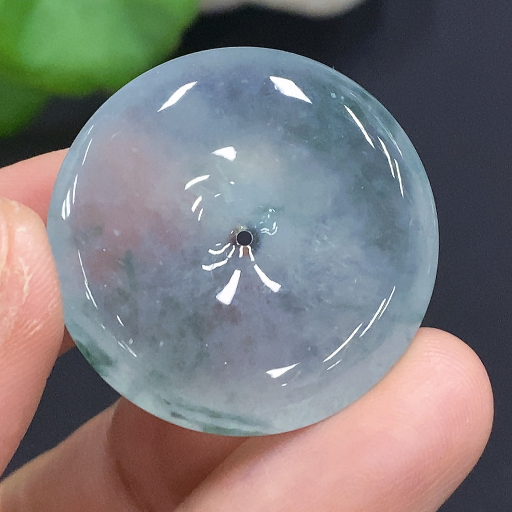 HUILIU HQ Jadeite Safety Pendant, approximately 10g, featuring smooth green jade with polished finish.