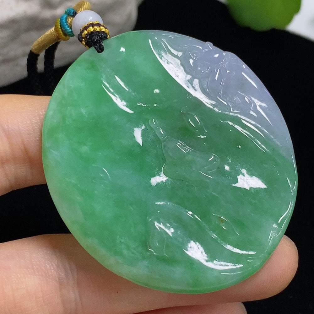 Jadeite Formless Pendant (Including Rope Weight)