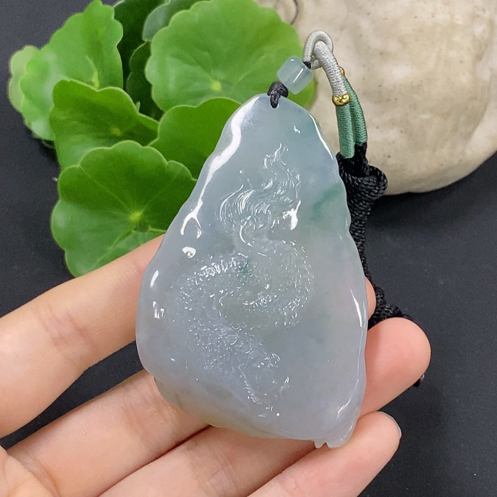 Jadeite Dragon Pendant Total Weight Approx. 52.84g