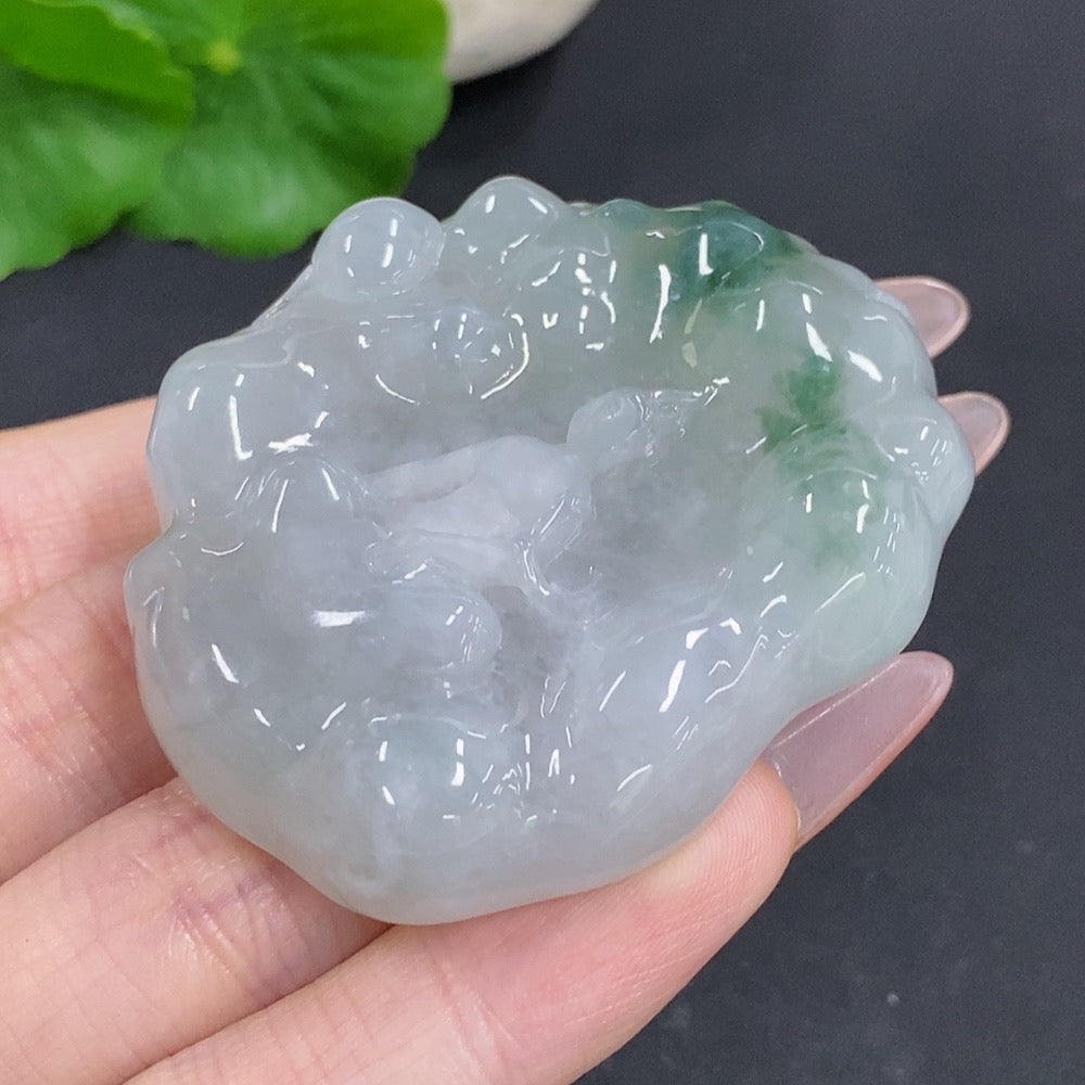 Jadeite Guanyin Pendant Total Weight Approx. 59g