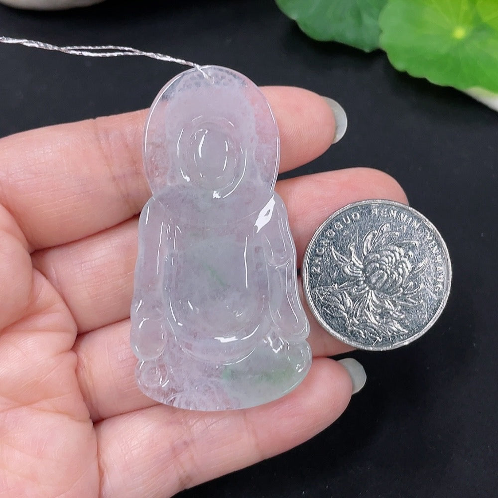 Jadeite Buddha Pendant, Total Weight Approx. 14.4g