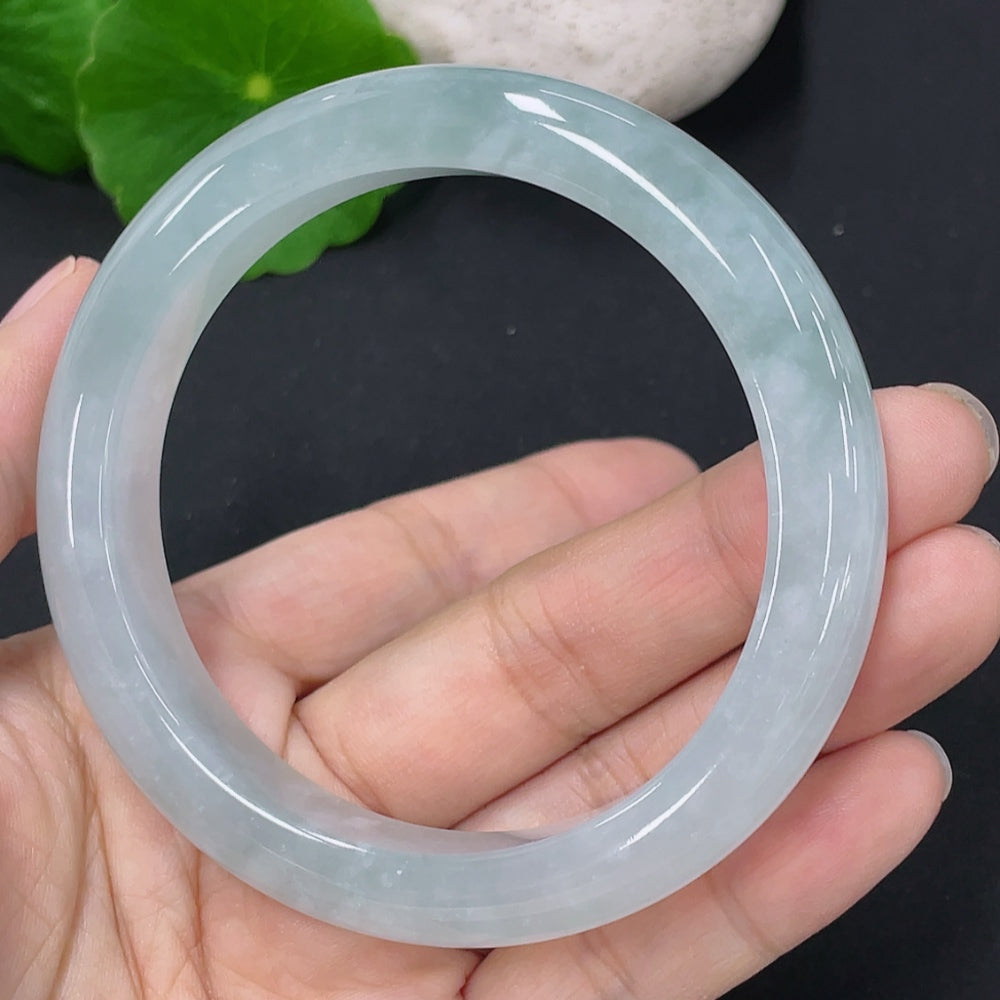Jadeite Round Bracelet, Total Weight Approx. 53.89g, Size 54.7