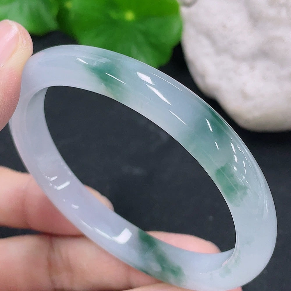 Jadeite Concubine Bracelet Containing Other Mineral Components