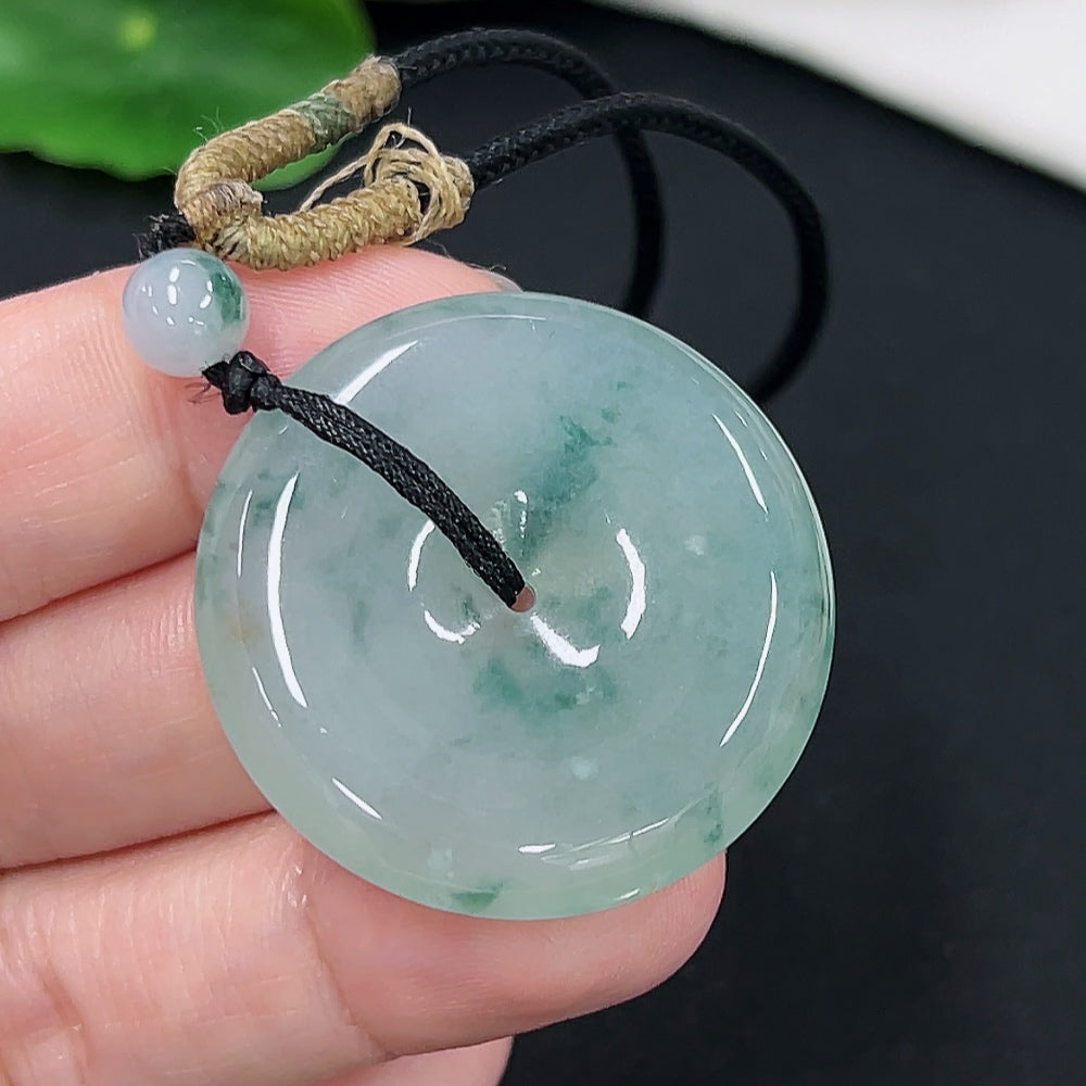 Jadeite Safety Buckle Pendant (Including Rope Weight)