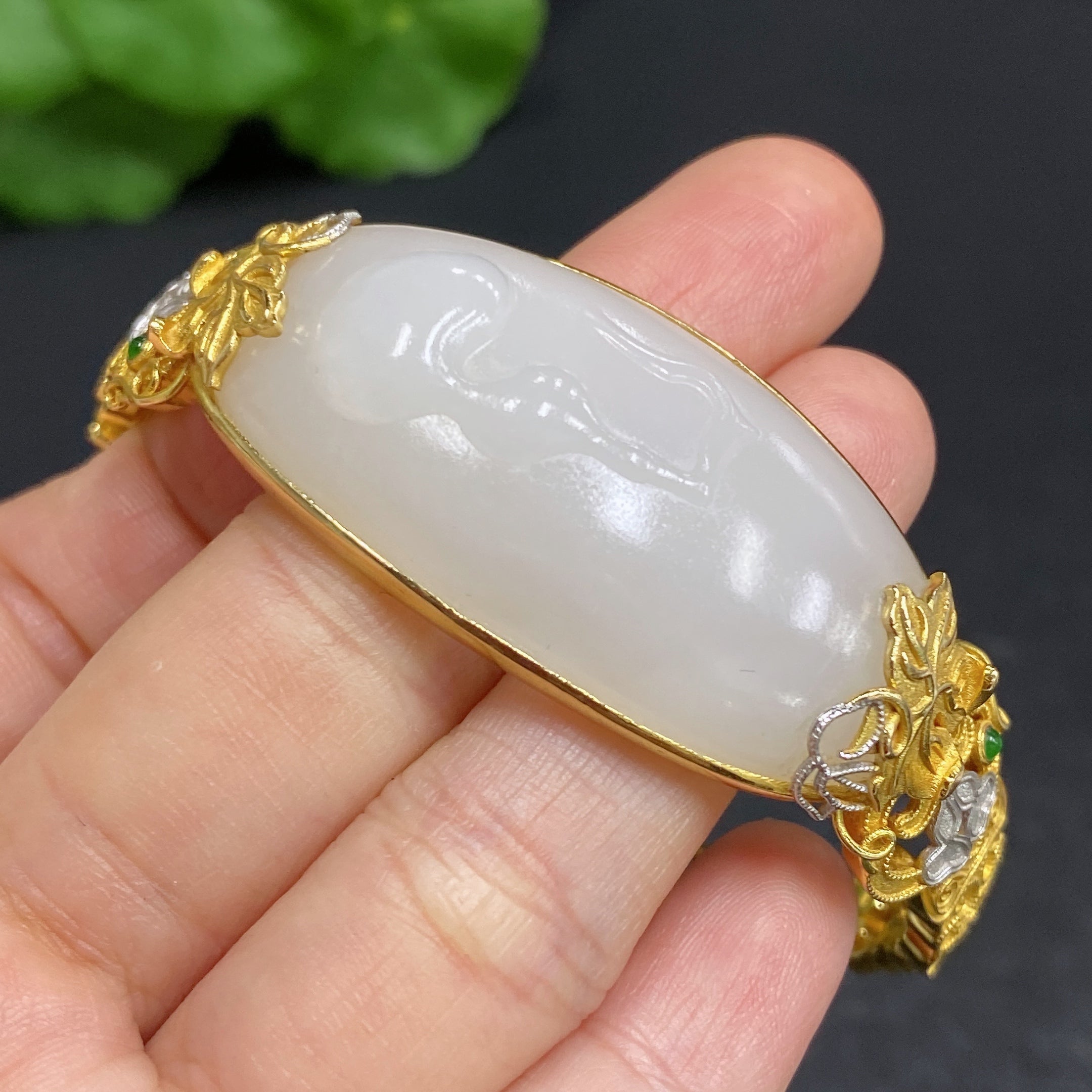 Hetian Jade Inlaid Bracelet