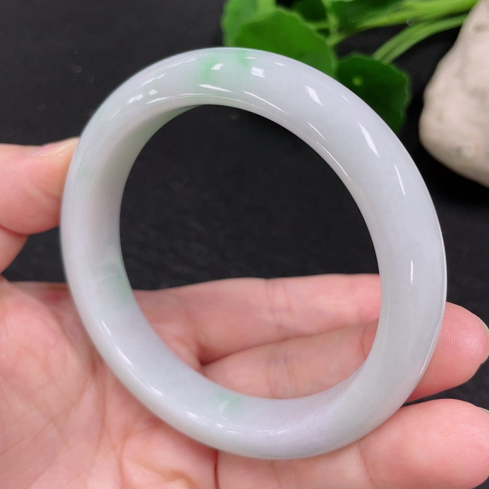 Jadeite Regular Bangle, Inner Diameter 57.5mm, Total Weight Approx. 62.3g