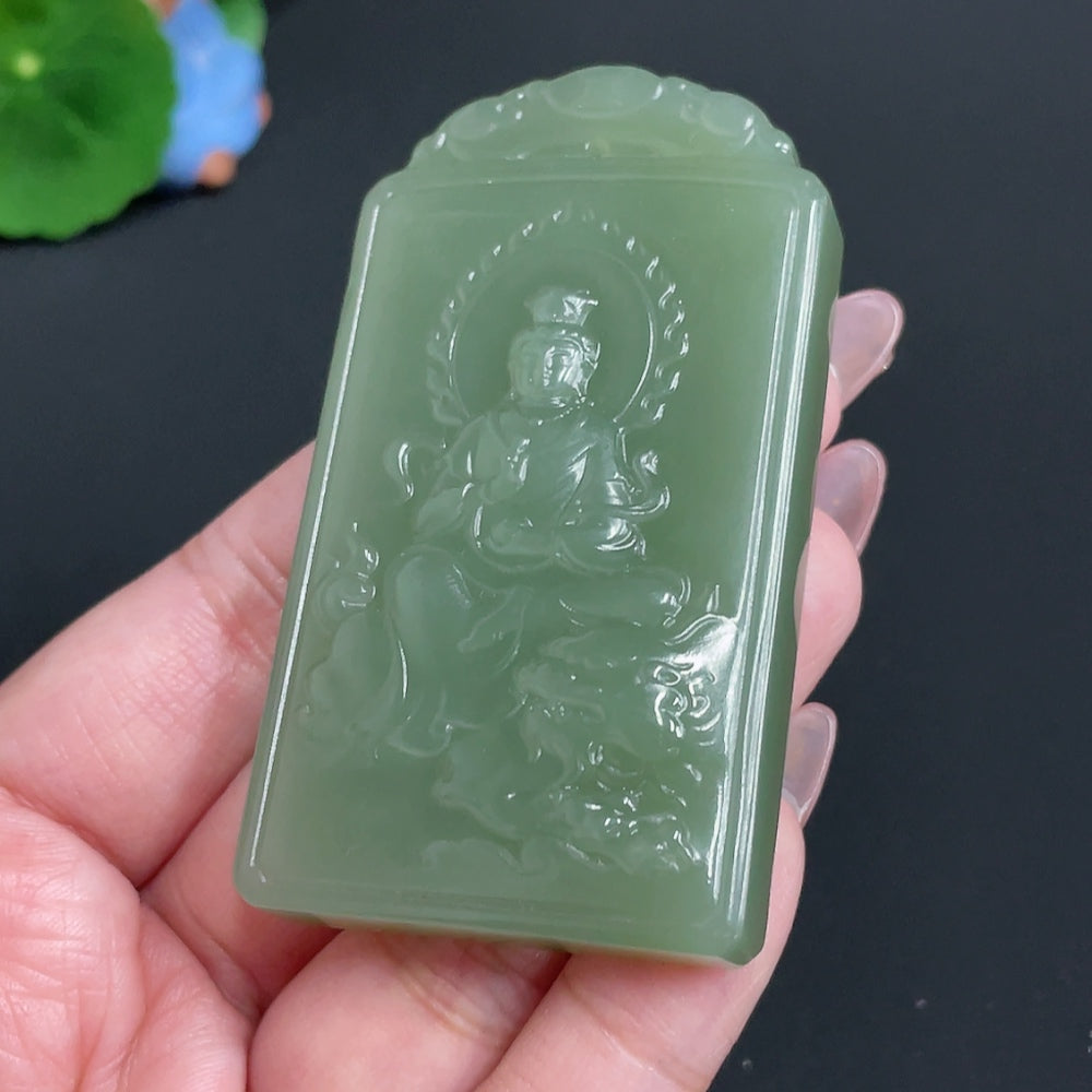 Hetian Jade Pendant Guanyin Total Weight Approx. 75.7g