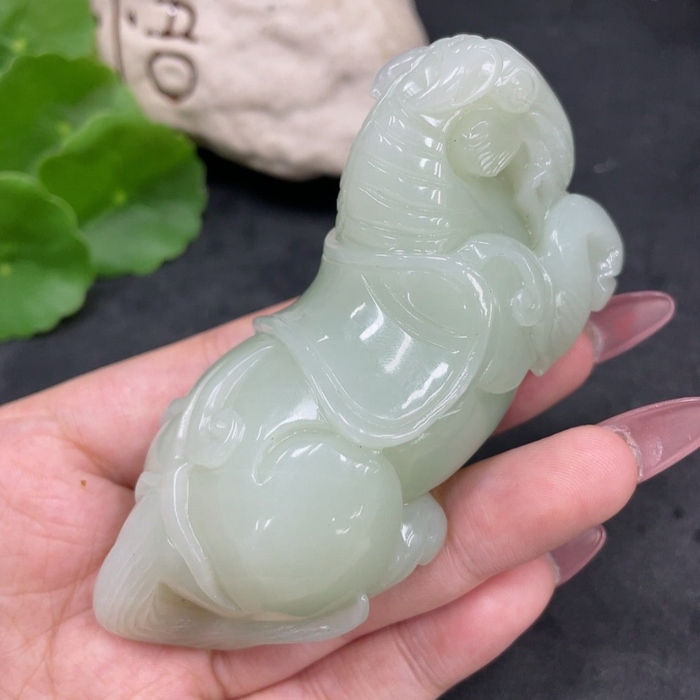 Hetian Jade Handheld Carving - Success Upon Arrival