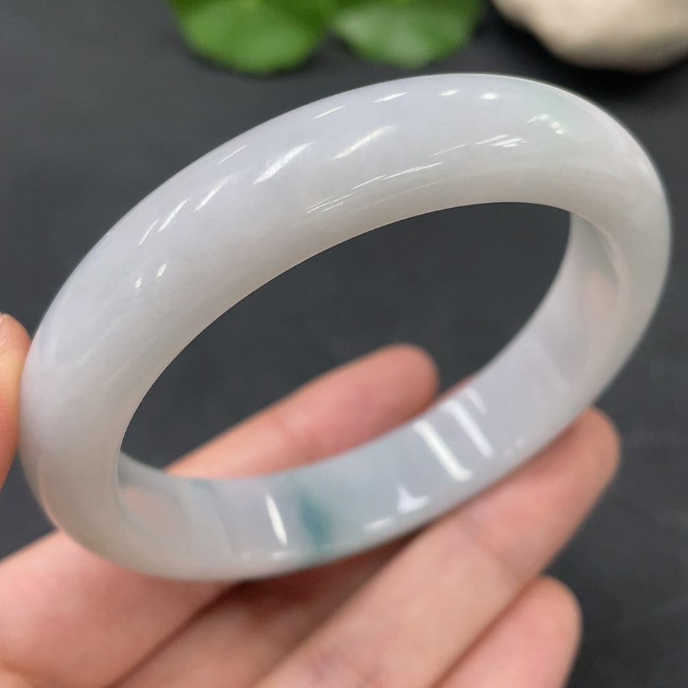 Jadeite Round Bangle Size 55.5 Total Weight 53.721g