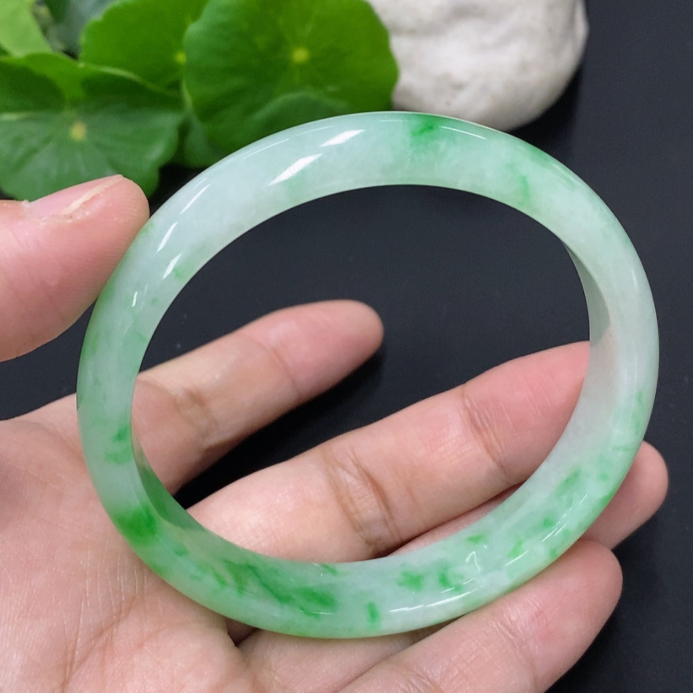 Jadeite Round Bangle Size 58 Total Weight Approx. 40.6g