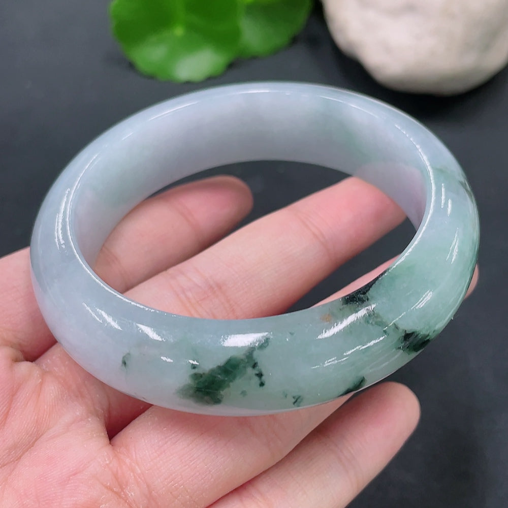 Jadeite Round Bangle Size 56.9 Total Weight 76.864g