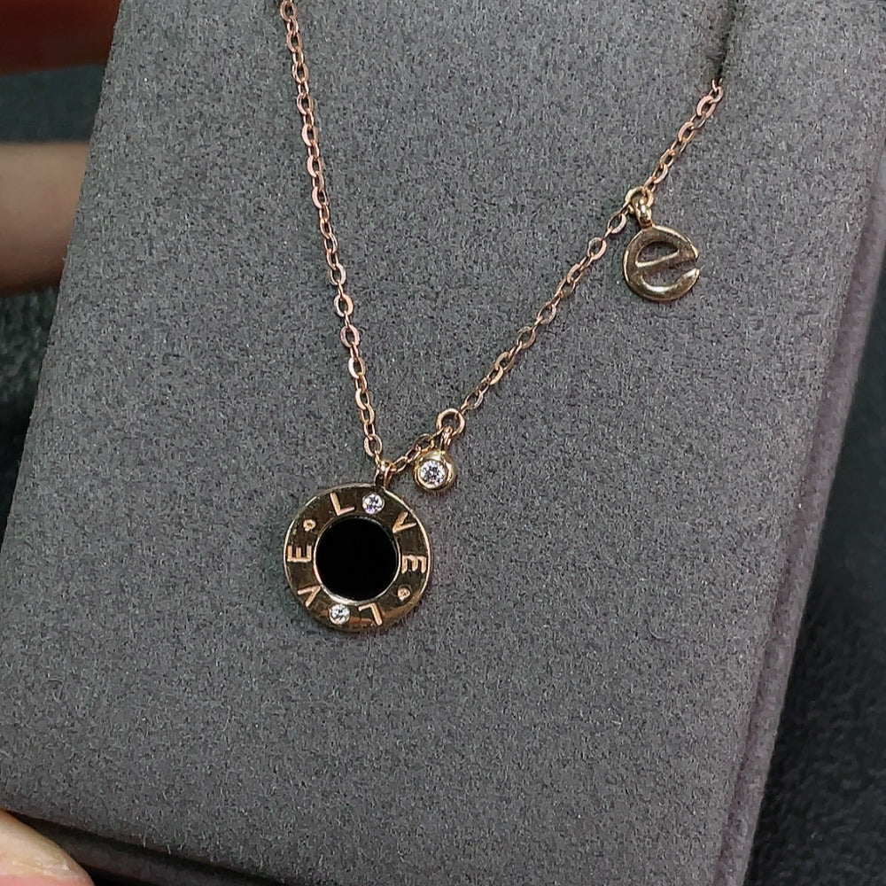 Agate Necklace Non-Diamond 18K Gold Total Weight Approx. 2.55g