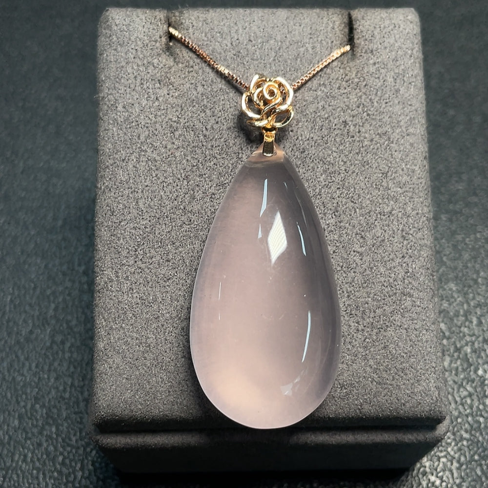 Crystal Pendant Non-Gold Chain 18K Pendant Total Weight Approx. 24.40g Including Chain