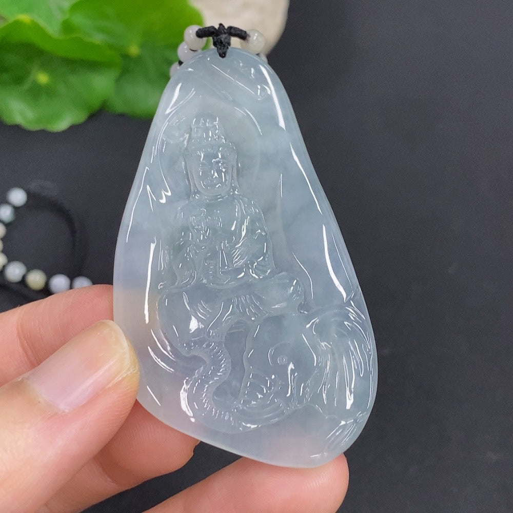 Jadeite Samantabhadra Bodhisattva Pendant