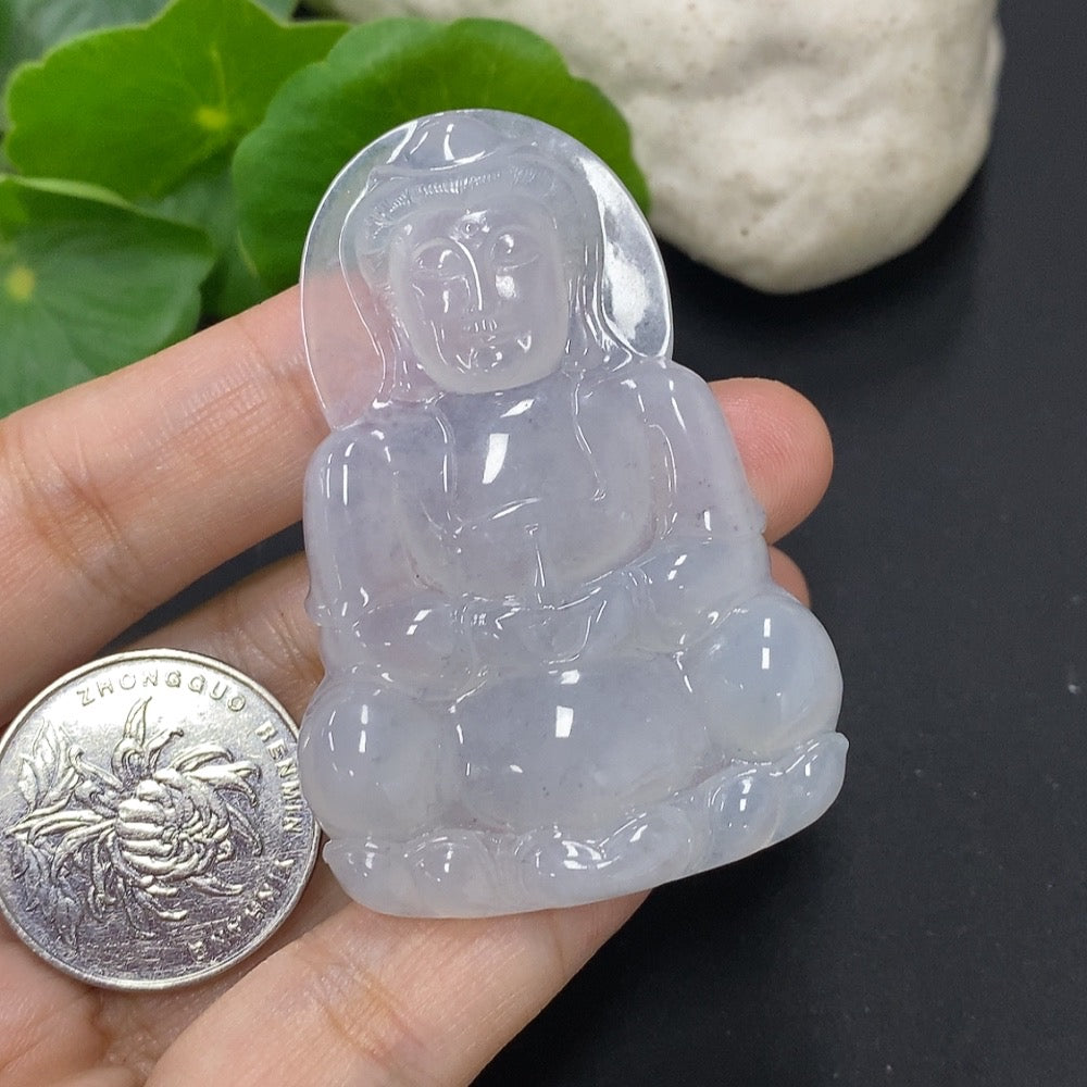 Jadeite Guanyin Pendant Total Weight About 22g