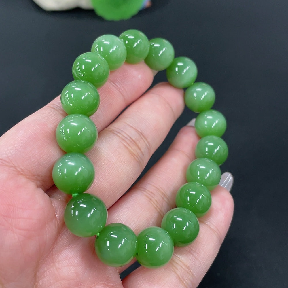 Hetian Jade Bracelet, Approx. 11.7mm, Total Weight Approx. 46.5g