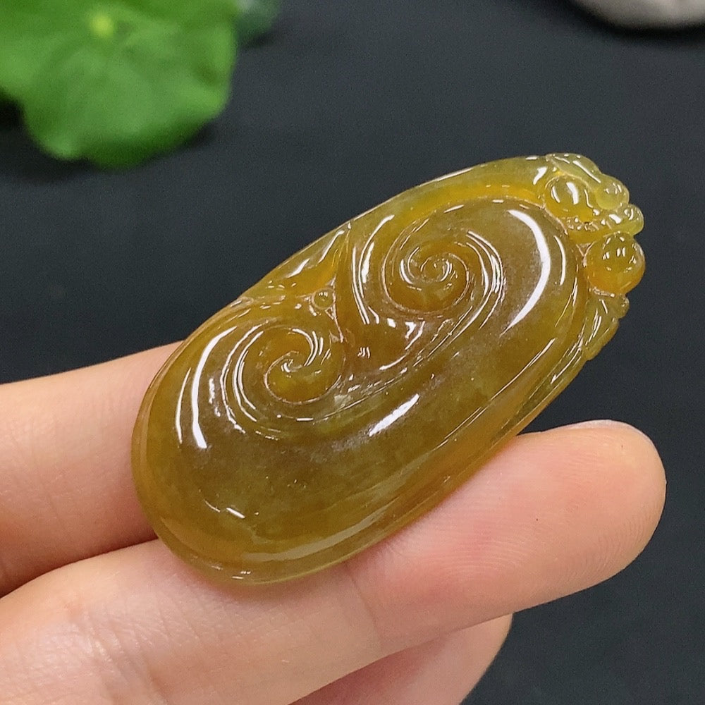 Jadeite Ruyi Pendant Total Weight 8.107g