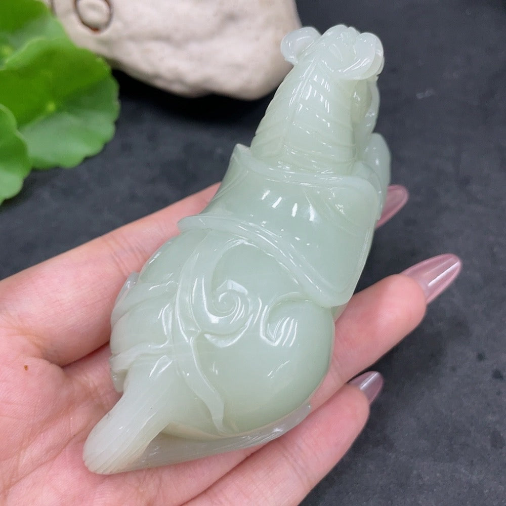 Hetian Jade Handheld Carving - Success Upon Arrival