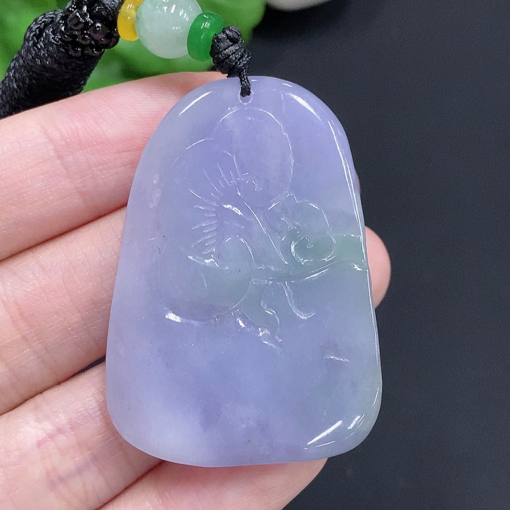 Jadeite Lotus Pendant