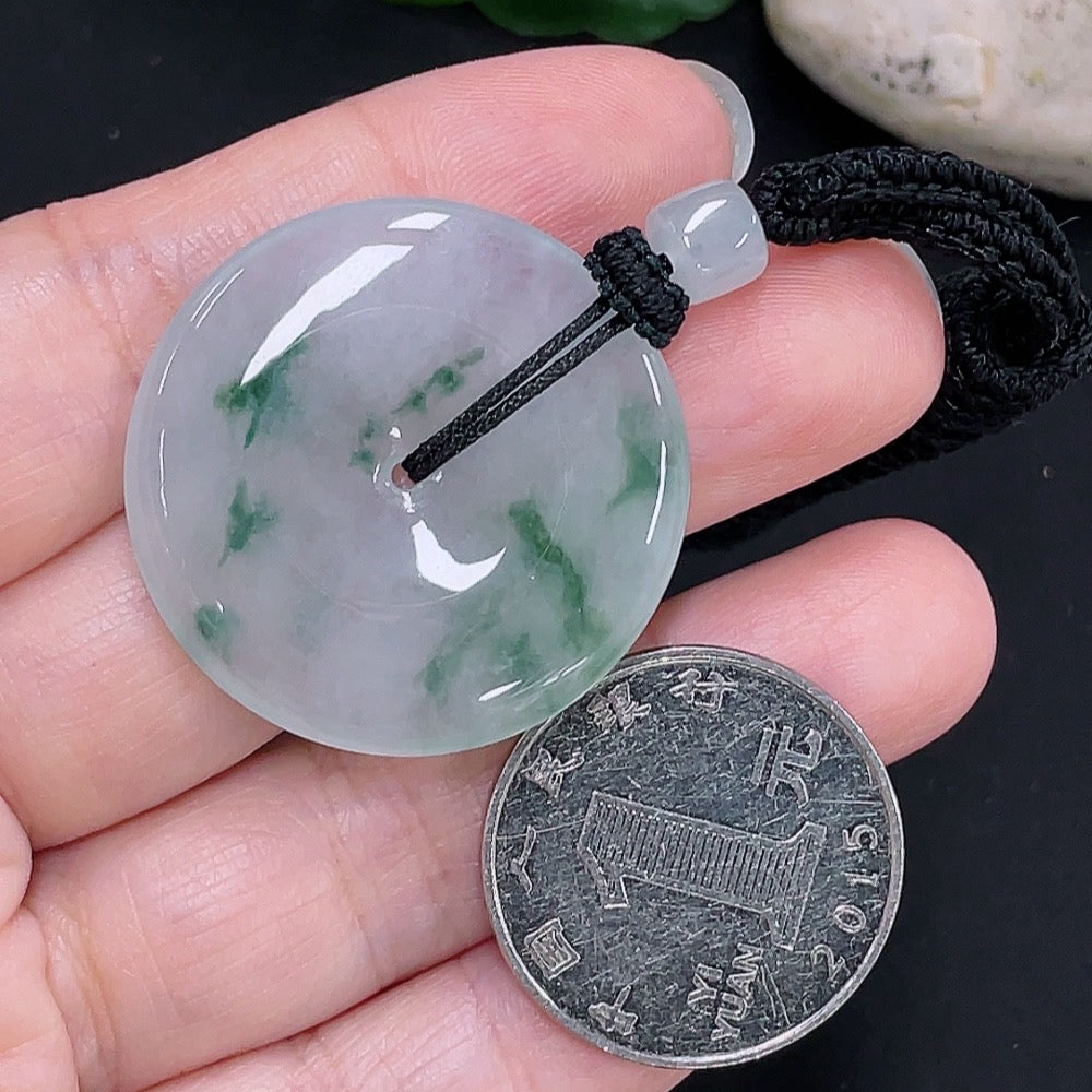 Jadeite Peace Knot Pendant Total Weight Approx. 13.4g (including rope weight)