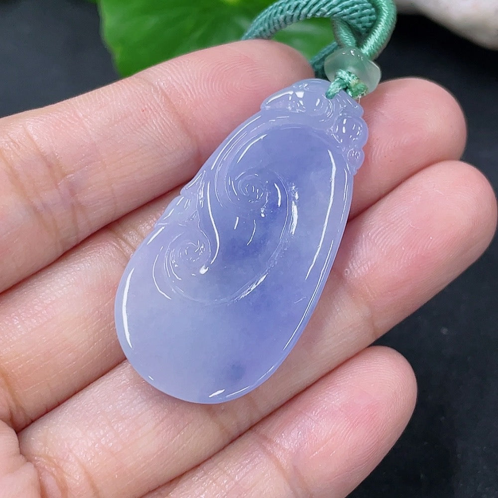 Jadeite Pendant Ruyi Non-Gold with Rope