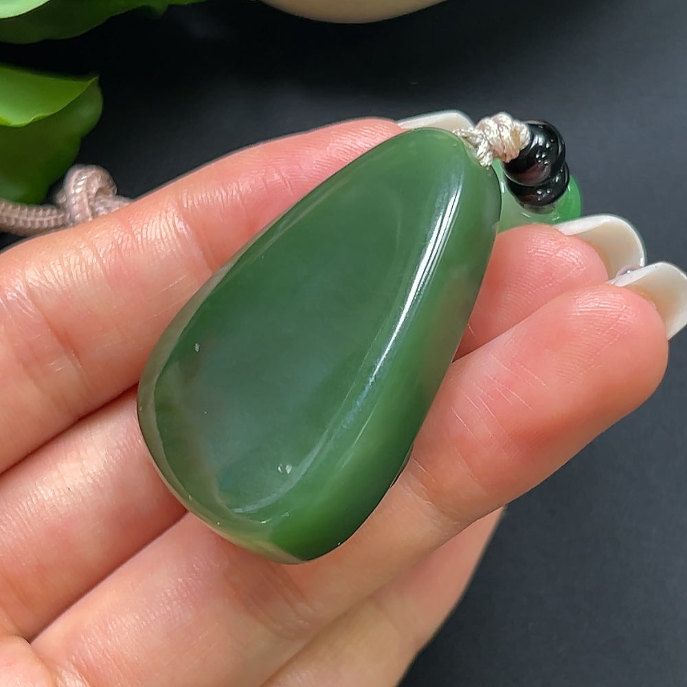 Hetian Jade Buddha Pendant with Cord