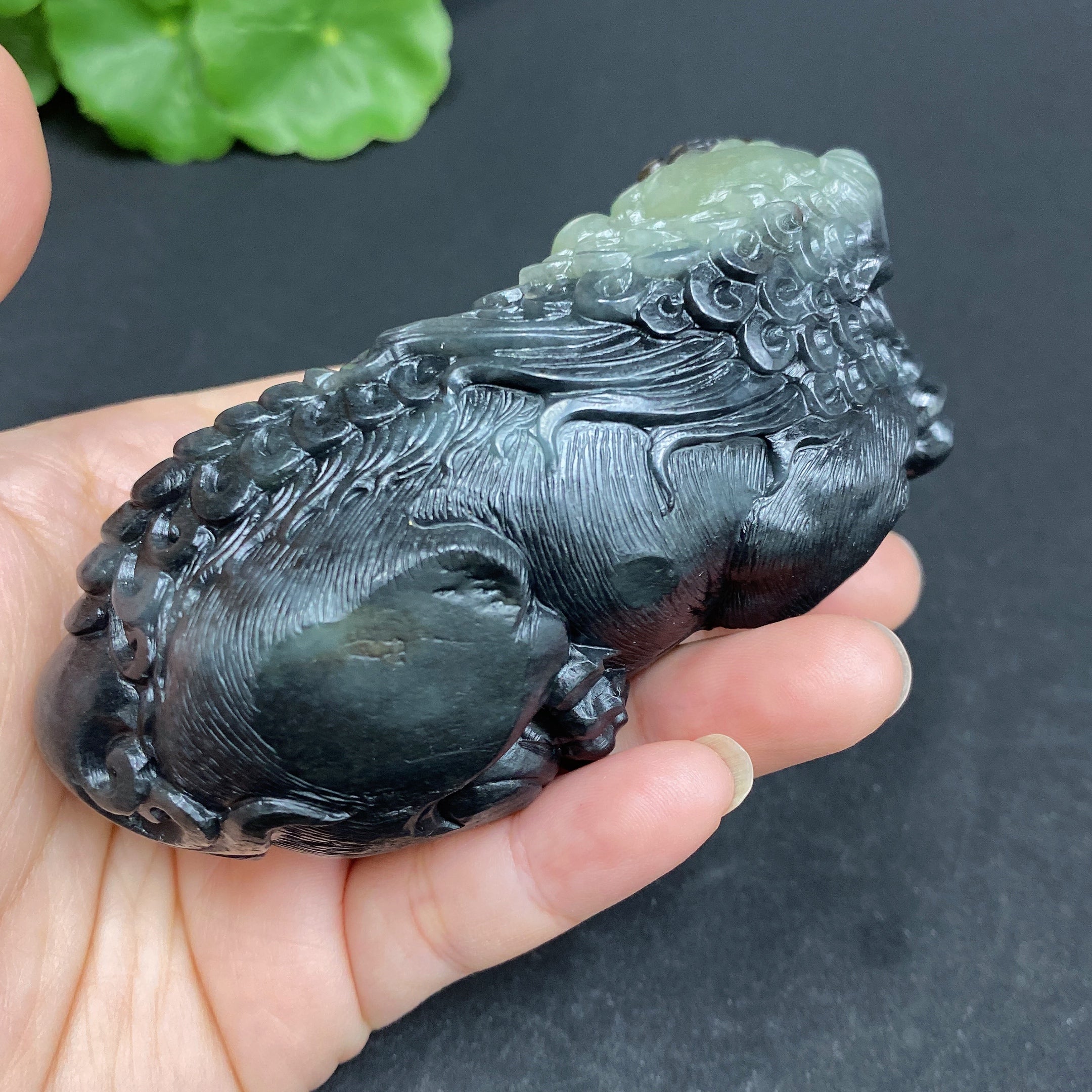 Hetian Jade Handheld Piece - Auspicious Beast - Total Weight: Approx. 240g