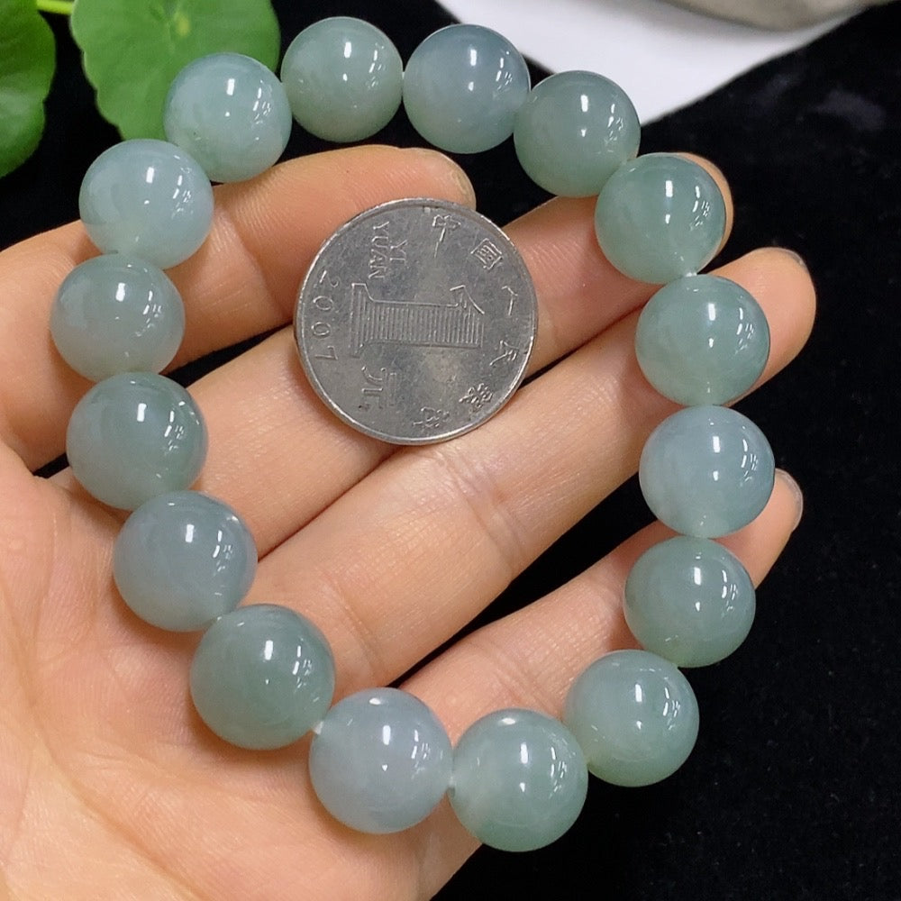 Jadeite Bracelet Size 12.5/13mm Approx. Total Weight About 59.77g