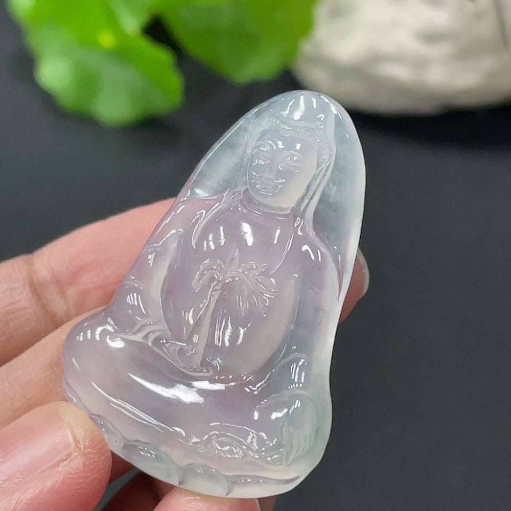 Jadeite Guanyin Pendant Total Weight Approx.10.16g