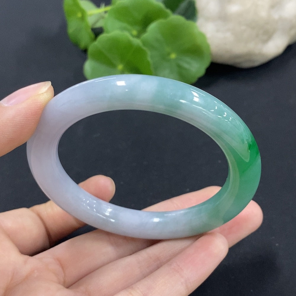 Jadeite Round Bangle Size 54.1 Total Weight Approx. 50g