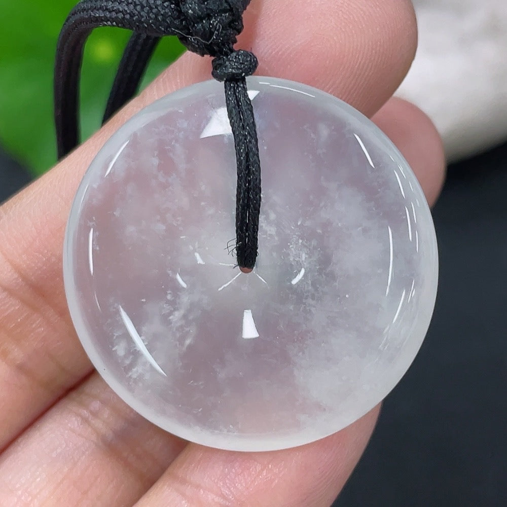Jadeite Pendant Peace Knot Total Weight Approx. 10.75g Including Rope
