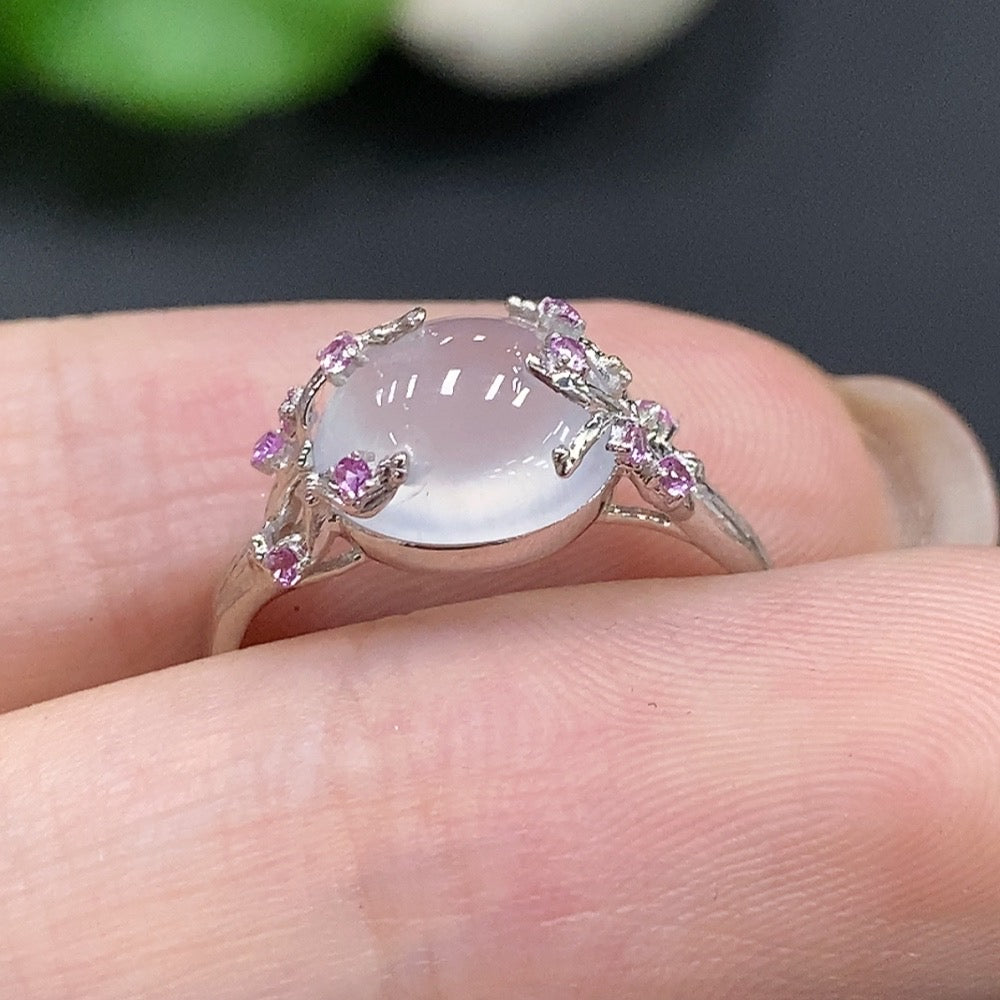 Jadeite Cabochon Ring 18k Gold Total Weight 1.95g Size 12