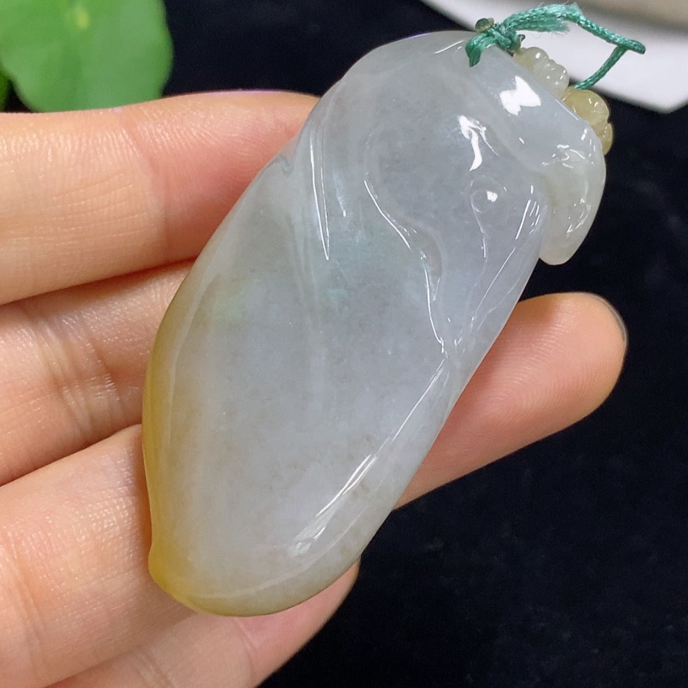 Jadeite Deer Pendant, Total Weight Approx. 39.36g