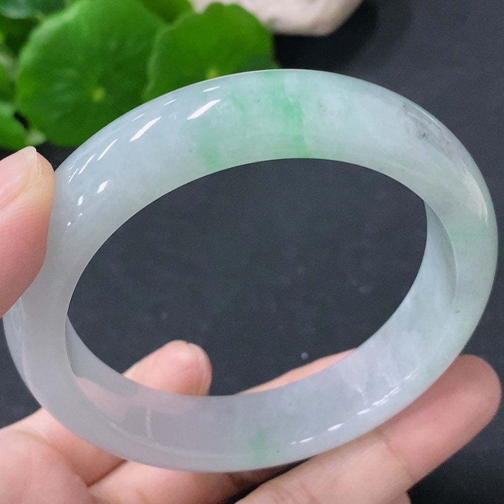 Jadeite Round Bangle Size 55mm Total Weight Approx. 57g