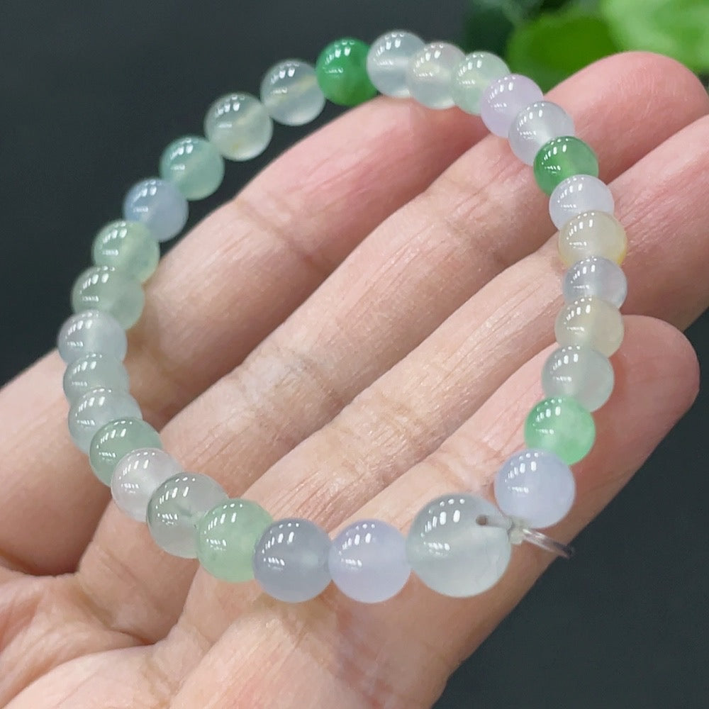 Jadeite Bracelet Largest Bead Approx. 7.4mm Total Weight Approx. 10.89g