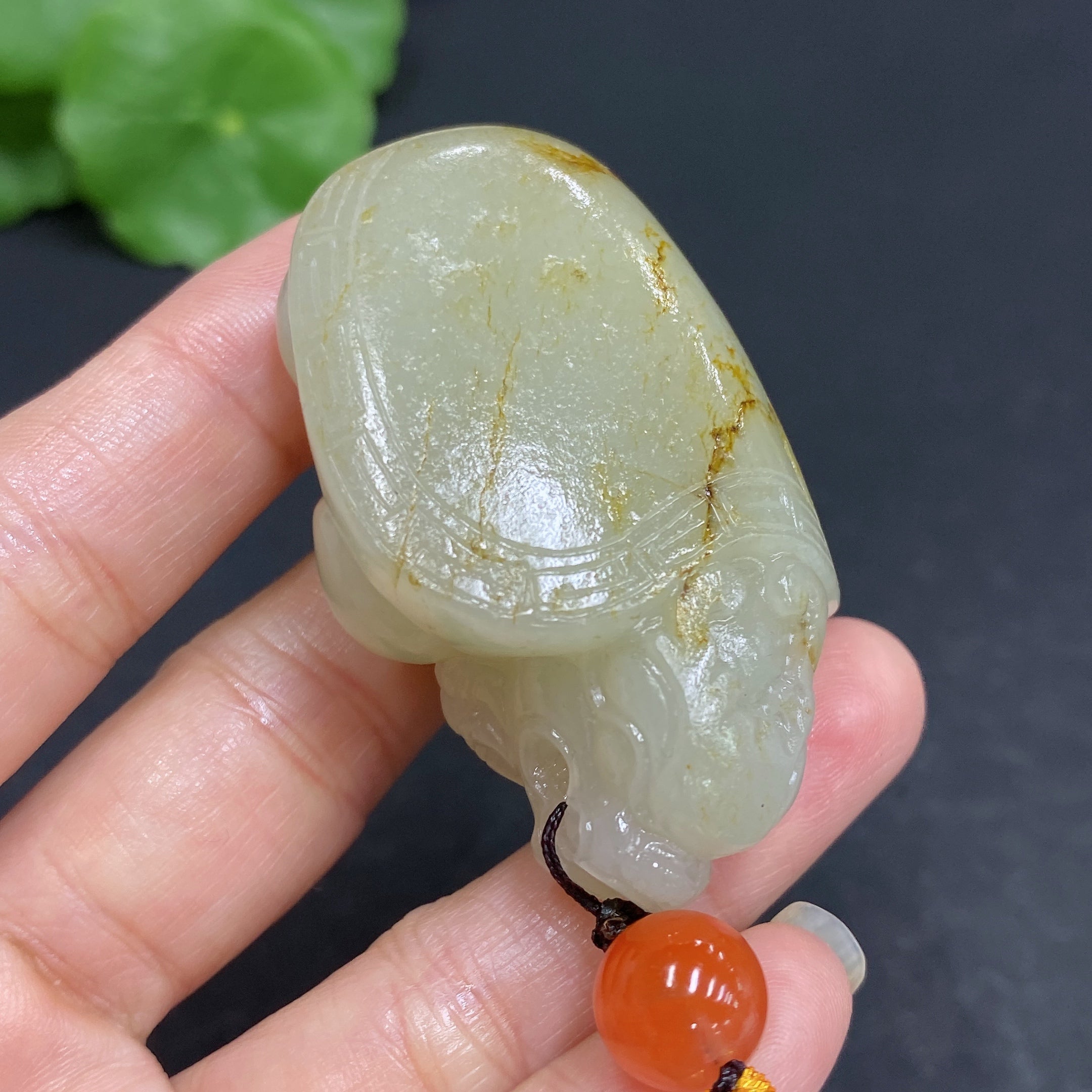 Hetian Jade Pendant Dragon Turtle