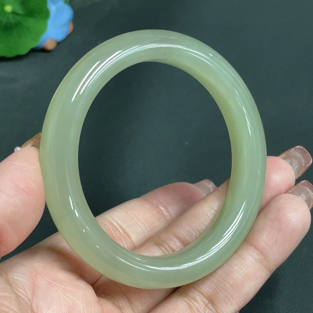 Hetian Jade Regular Bracelet Size 54.4 Total Weight Approx.48g