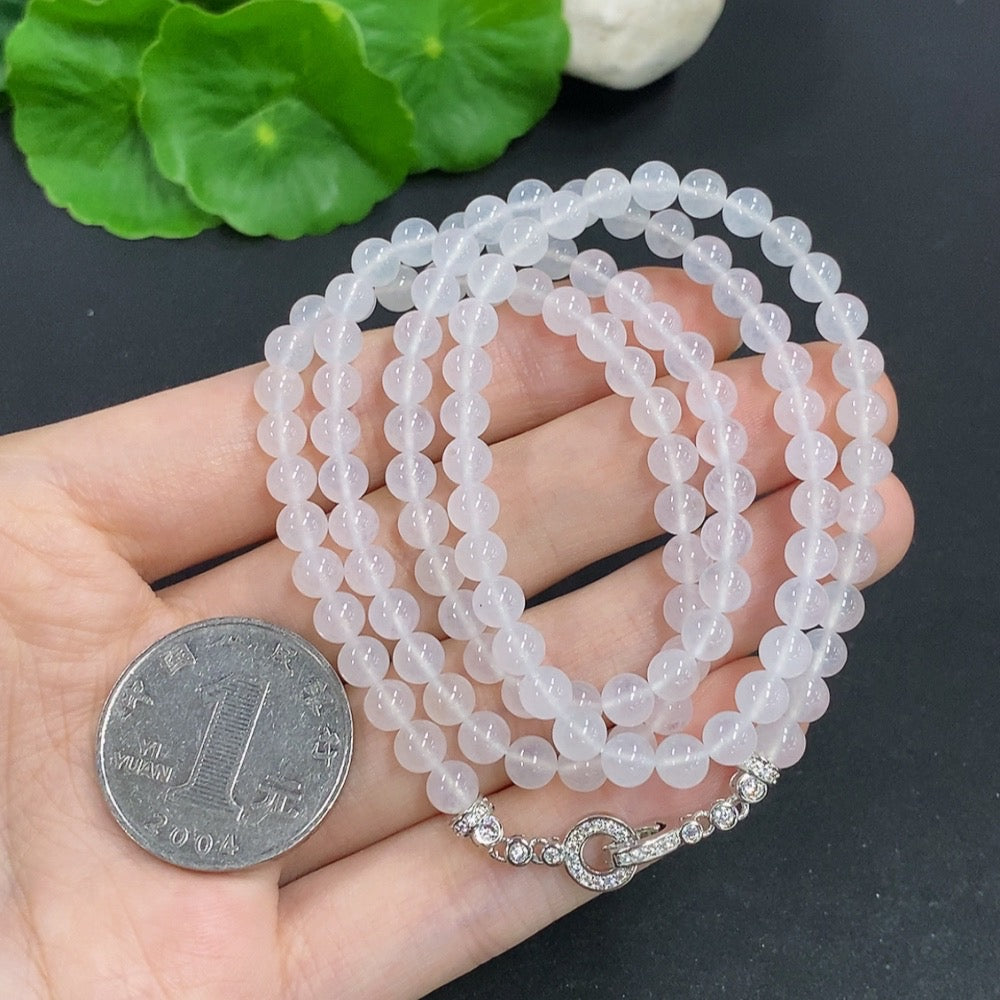 Jadeite Bead Necklace Non-Gold