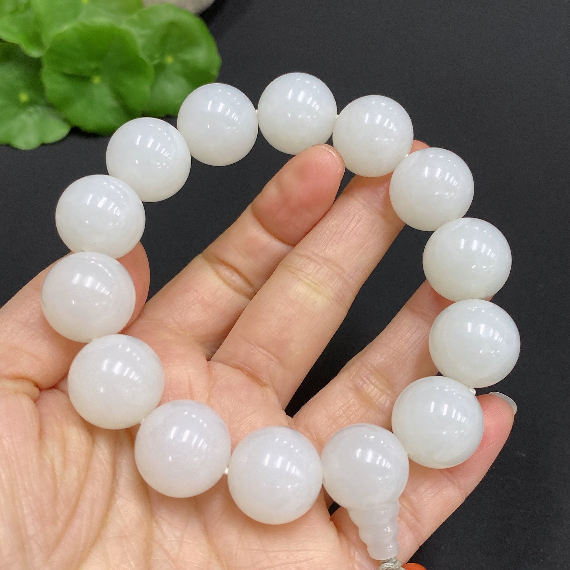 Hetian Jade Bracelet approx.15.7mm total weight approx.87.5g with non-Hetian Jade beads