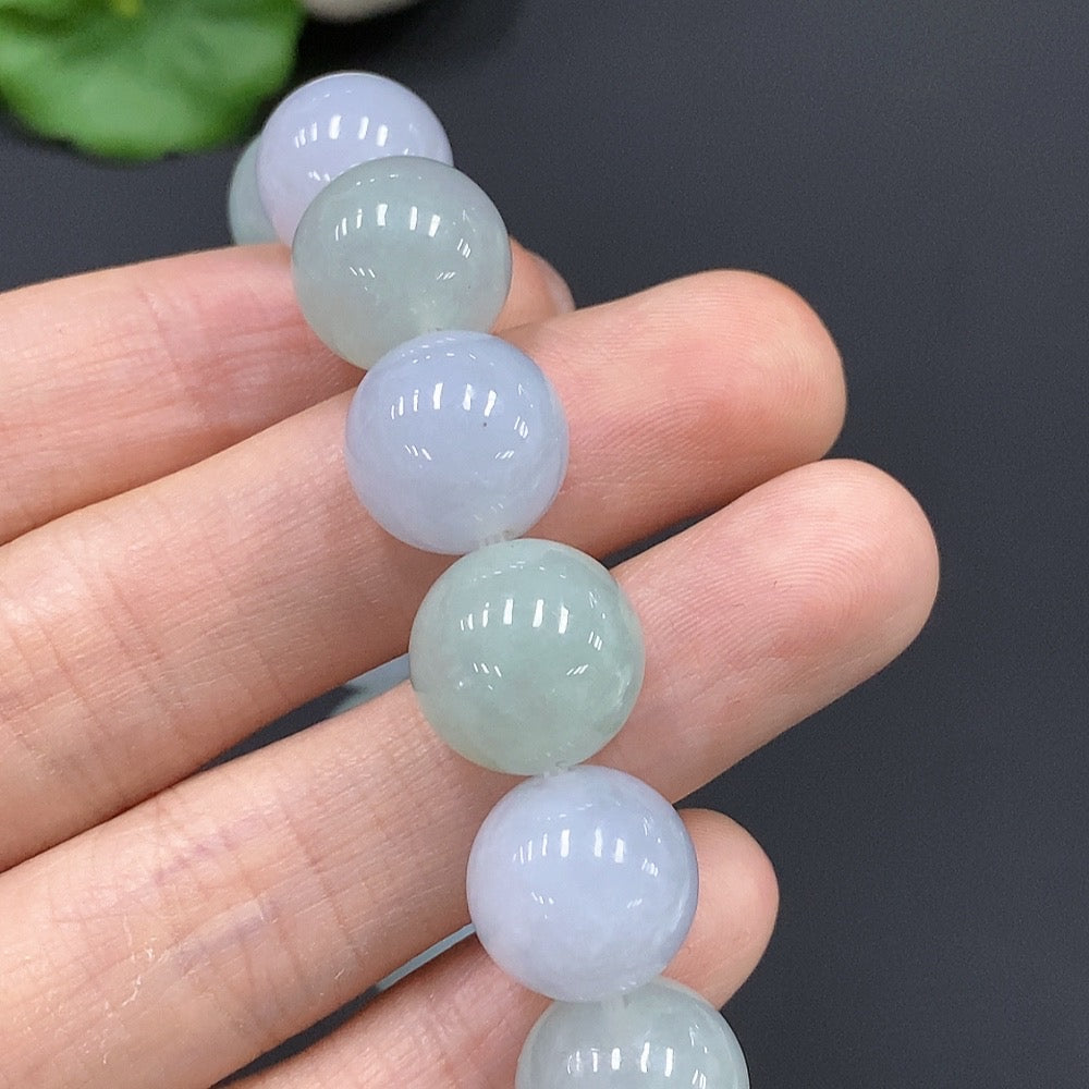 Jadeite Bead Necklace Approx. 12.6mm 55.672g