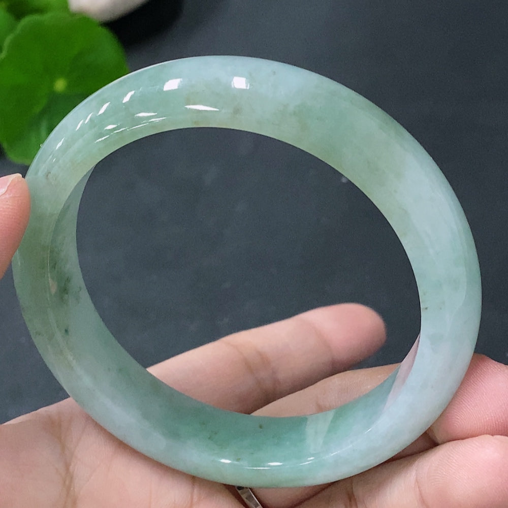 Jadeite Regular Round Bracelet  55.6 Inner Diameter  Total Weight 56.039g