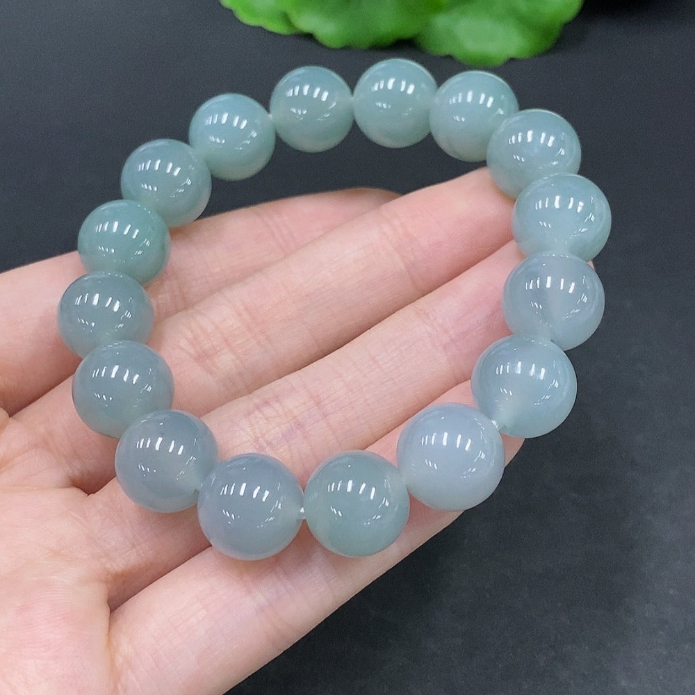 JadeiteBead Bracelet, Approx. 12mm, Total Weight About 49.8g