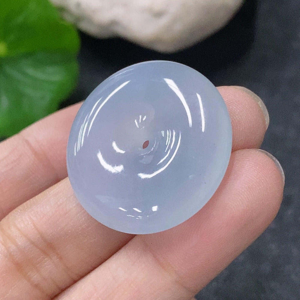 Jadeite Pendant Peace Buckle Total Weight Approx. 9g