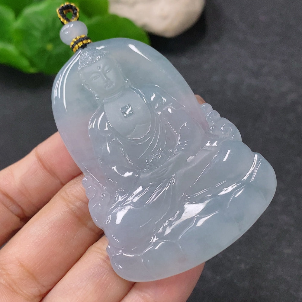 Jadeite Pendant Buddha Amulet Total Weight Approx. 33g