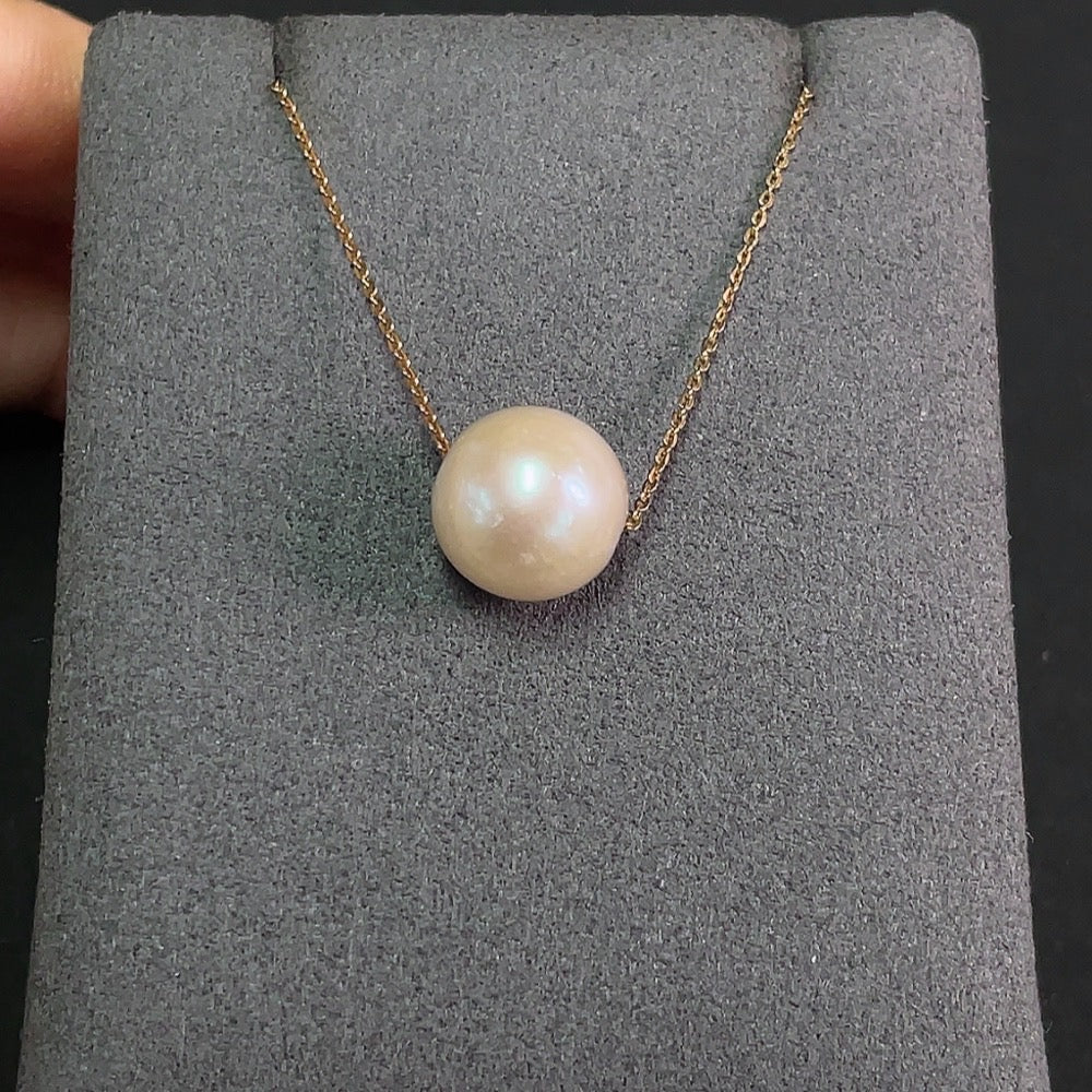 Pearl Inlaid Necklace 18K Gold