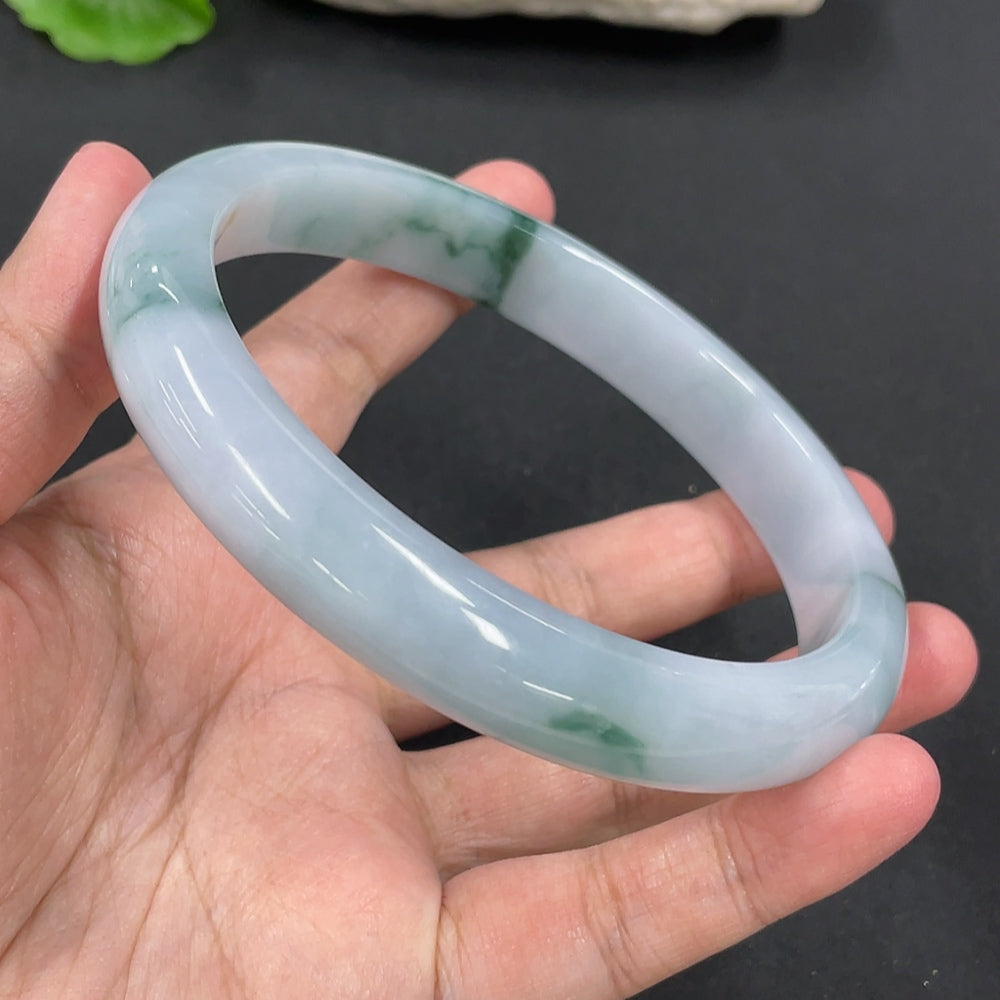 Jadeite Round Bangle Total Weight About 92.6g Size 78.6